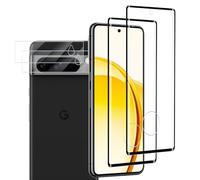 Agedate Tempered Glass for Google Pixel 8 Pro 5G, Pack of 2 + 2 Tempered Glass for Pixel 8 Pro with Camera Protection, HD Screen Protector, 9H Hardness, Bubble-Free Tempered Glass Screen Protector for
