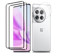 Agedate Tempered Glass for OnePlus 12, Pack of 2 + 2 Tempered Glass for OnePlus 12 with Camera Protection, HD Screen Protector, 9H Hardness, Bubble-Free Tempered Glass Screen Protector for OnePlus 12