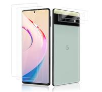 Agedate Tempered Glass Screen Protector for Google Pixel 6, Anti-Bubble HD Screen Protector with Camera Protection, 2.5D Edge, 0.33 mm Anti-Fingerprint Protective Glass, Pack of 2 + 2