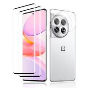 Agedate Tempered Glass Screen Protector for Oneplus 12 5G Screen Protector, Anti-Bubble HD Screen Protector with Camera Protection, 2.5D Edge, 0.33 mm Anti-Fingerprint Protective Glass, Pack of 2 + 2