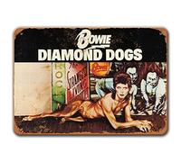 Agedsign David - Bowie Diamond Dogs Poster, Vintage Metal Wall Art 1974 David Bowie Diamond Dogs Tin Sign for Bar Home Man Cave Coffee Decor 12x8 Inches