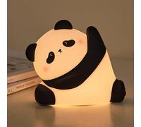 AGEK Panda Night Light Kids, Cute Squishy Baby Night Light 3 Level Dimmable Lamp Nightlights for Children, Silicone Animal Nursery Night Lamp Bedside Lamp for Toddler Baby Kids Gifts Bedroom Decor