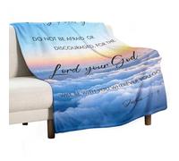 Ageksten Inspirational Quote Be Strong And Courageous Throw Blanket Soft Lightweight Gifts for Children,men,women,birthday Gifts 130x150cm(50x60in)