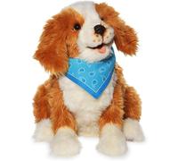 Ageless Innovation Joy For All Interactive Pet Dog - Lifelike & Realistic Companion with Soft Fur, Head and Tail Movements, Real-Feel Heartbeat and Tw