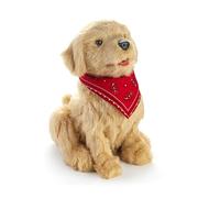Ageless Innovation Joy For All Interactive Pet Dog - Lifelike & Realistic Companion with Soft Fur, Head and Tail Movements, Real-Feel Heartbeat and Two-Way Barkback Technology - Golden Pup