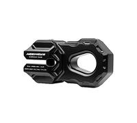 Agency 6 Billet Winch Shackle - Lightweight Aluminum Winch Attachment for Synthetic Line - 19,000 Pound Load Limit - Made in The USA with US Certified Materials - Black