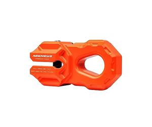 Agency 6 Billet Winch Shackle - Lightweight Aluminum Winch Attachment for Synthetic Line - 19,000 Pound Load Limit - Made in The USA with US Certified Materials - Orange
