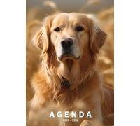 AGENDA 2025-2026: Chien Golden Retriever | Organisateur et Planificateur Journalier | 2 Jours Par Page | Garçon, Fille