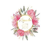 Agenda 2025 2026: Roses d'Aquarelle | Semainier (1 semaine sur 2 pages) | Grand format - A4 | 21x29,7 cm | Planning hebdomadaire horizontal | Août 2025 - Juillet 2026 | Lignes & to-do list | Pivoines