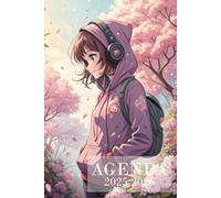 Agenda 2025 2026: Scolaire, Fille Kawaii Manga Anime | UN JOUR PAR PAGE | De Septembre 2025 A Juillet 2026 | Primaire, Collège, Lycée | Format Standard A5