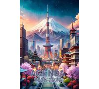 Agenda 2025-2026: Scolaire Japon | Journalier (une page par jour) | Septembre à Juillet | 14,8 x 21 cm | Collège et Lycée et primaire | style japonais | Tokyo | garçon et fille.