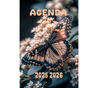 Agenda 2025-2026: Scolaire papillon | Journalier (une page par jour) | Septembre à Juillet | 14,8 x 21 cm | Collège et Lycée et primaire | couverture papillon | garçon et fille.