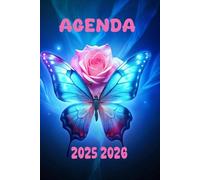 Agenda 2025-2026: Scolaire papillon | Journalier (une page par jour) | Septembre à Juillet | 14,8 x 21 cm | Collège et Lycée et primaire | couverture papillon | garçon et fille.