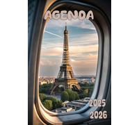 Agenda 2025-2026: Scolaire Paris | Journalier (une page par jour) | Septembre à Juillet | 14,8 x 21 cm | Collège et Lycée et primaire | tour Eiffel | France | garçon et fille.