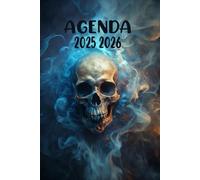 Agenda 2025-2026: Scolaire Tête de mort | Journalier (une page par jour) | Septembre à Juillet | 14,8 x 21 cm | Collège et Lycée et primaire | garçon et fille.
