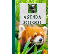 Agenda 2025-2026: Thème pandas, 125 pages au total avec illustrations de pandas, intérieur en noir et blanc, pour filles et garçons du lycée, collège, étudiants, adultes, 4 jours par pages