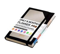 Agenda 2025 Appointment Book, Daily Schedule Planner | Pocket Calendar A5 for Wallet - Planner Notebook 180 Sheets for Time Management, Workplace