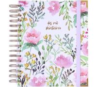 Agenda 2025 January to December - A5 (16.5x20.5 cm), Daily Planner, Annual Organizer, Spanish and English, Monthly Side Index, Double Wire-o Binding - FSC Mix AEN-COC-000243 - Takenote Camille