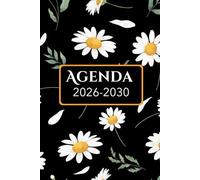 Agenda 2026-2030 5 ans mensuel: Planificateur de 60 Mois | de Janvier 2026-Décembre 2030 | 1 mois sur 2 pages | Organisateur Français | Format de Poche A5 | 155 Pages.