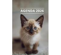 AGENDA 2026 - CHAT: Petit format de poche | 4 langues | Janvier à Décembre 2026 | 52 semaines | 1 semaine sur 2 pages | Format pratique 10x15 cm, 115 pages | Fantaisie, original | Cadeau à offrir