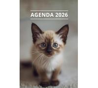 AGENDA 2026 - CHAT: Petit format de poche | 4 langues | Janvier à Décembre 2026 | 52 semaines | 1 semaine sur 2 pages | Format pratique 10x15 cm, 115 pages | Fantaisie, original | Cadeau à offrir