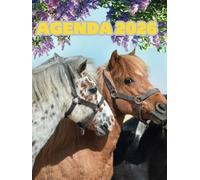 Agenda 2026 image poney: image équitation de luxe- semainier professionnel, 2 pages par semaine avec heures, format A4- lettrage stylisé-poney-cadeau equitation