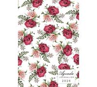 Agenda 2026 journalier a5: 1 page par jour avec heure | 12 Mois De Janvier À Décembre 2026 | Français | Motif floral