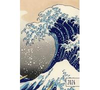 Agenda 2026: La Vague | Semainier (1 semaine sur 2 pages) Format A6 (10x15 cm) | Planning hebdomadaire vertical avec heures (7h-21h)