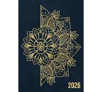 Agenda 2026: Mandala | Semainier (une semaine sur deux pages) | Format A5 | 15x21 cm | Planning hebdomadaire vertical | Colonnes | Weekly planner