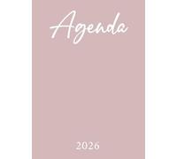 Agenda 2026: Rose Pastel | Semainier (une semaine sur deux pages) | Format A5 | 15x21 cm | Planning hebdomadaire avec les heures | Français