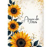 Agenda 2026 semana vista vertical a4 con horas: Planificador 12 meses vista semanal, Libro de citas con fecha y horario y espacio para notas y objetivos. Cuaderno español 365 dias.
