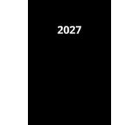 Agenda 2027 Journalier A5 français: Planificateur professionnel de 365 Jours et 12 Mois | 1 Page par Jour avec Heure | Horaire 07h00 à 21h00 | Couverture Noire