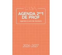 Agenda 2en1 de Prof 2026-2027 ORANGE | Semainier & Suivi de Réunions pour Enseignants Scolaire Primaire | Coloré avec To Do List et Notes: Pensé pour ... scolaire ET vos réunions en un seul carnet