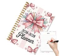 Agenda 36 2026-2028 - Monthly Thick Paper Notebook with Bound | Diary 'Academic Agenda for School Office Work Student Teacher Notepad Scheduling