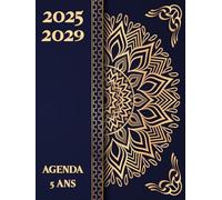Agenda 5 Ans 2025-2029: Planificateur Mensuel 2025 2029 | 60 Mois du 01/01/2025 au 31/12/2029 | 1 Mois sur 2 Pages | Jours Fériés | A4 (20.96 x 27.94 cm) | 160 Pages