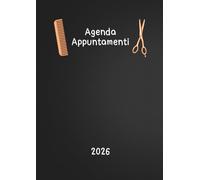 Agenda appuntamenti 2026: Parrucchieri 2026 giornaliera | Un giorno per pagina | 12 mesi italiano da gennaio a dicembre 2026 Intervalli di 30 minuti A4.