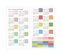Agenda Cards - Vibrant Annual Divider Stickers, Paper Planning Identifiers, Smooth Peel Design | Efficient Support for Management of the Improvement Package