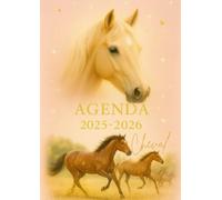 Agenda Cheval: Intérieur en Couleur avec Illustrations de Chevaux - École Primaire, Collège, Lycée, Étudiants - Format Standard A5 (12 x 17 cm)