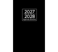 Agenda de bolsillo 2027-2028: Planificador compacto de 2 años con inicio de semana el lunes, contactos, fechas importantes, cumpleaños y notas
