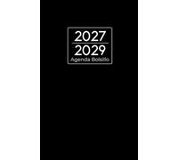 Agenda de bolsillo 2027-2029: Planificador compacto de 3 años con inicio de semana el lunes, contactos, fechas importantes, cumpleaños y notas
