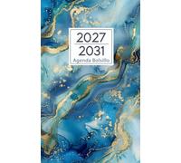 Agenda de bolsillo 2027-2031: Planificador compacto de 5 años con inicio de semana el lunes, contactos, fechas importantes, cumpleaños y notas