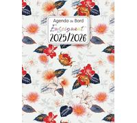 Agenda de Bord 2025-2026 A4 Enseignant: Grand Planificateur de cours pour les Professeurs, 12 mois d'août 2025 à juillet 2026, Organiseur semainier et mensuel