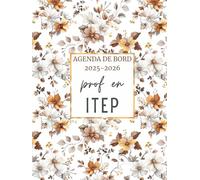 Agenda de bord 2025/2026 prof en ITEP : Cahier relevé de notes | Carnet de Bord 2025 2026 ITEP | Planificateur de cours, Semainier, Format A4.