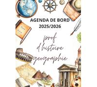 Agenda de Bord 2025/2026 Professeur d'Histoire Géographie EMC: Cahier Relevé de Notes pour 18 Classes | Carnet de Bord Enseignant 2025 2026 Prof ... | Organiseur de cours ,Semainier, A4