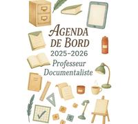 Agenda de bord 2025-2026 professeur documentaliste: Cahier relevé de notes pour 15 classes | Carnet de bord enseignant documentaliste 2025-2026 | ... cours semainier, Planning Annuel, Format A4