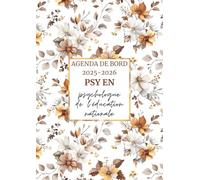 Agenda de bord 2025/2026 Psychologue de l’Éducation Nationale : Carnet de Bord 2025 2026 PSY-En | Planning Annuel & Calendrier Scolaires, Planificateur Hebdomadaire | Format A4.