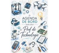 Agenda de bord 2026/2027 prof de technologie : Cahier Relevé de Notes Enseignant 38 élèves pour 15 Classes, Carnet de bord 2026-2027 professeur de ... de cours, Hebdomadaire, Format A4