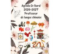Agenda de Bord 2026-2027 Professeur de langue chinoise A4: Organisateur Professeur Semainier | 1 semaine sur 2 pages | carnet de planification pour enseignants