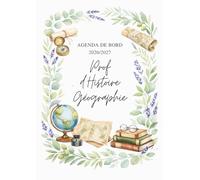 Agenda de Bord 2026/2027 Professeur d'Histoire Géographie EMC: Cahier Relevé de Notes pour 18 Classes | Carnet de Bord Enseignant 2026 2027 Prof ... | Planificateur de cours Semainier A4