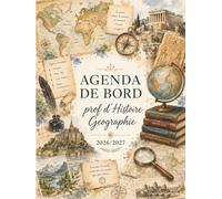 Agenda de Bord 2026/2027 Professeur d'Histoire Géographie EMC: Cahier Relevé de Notes pour 18 Classes | Carnet de Bord Enseignant 2026 2027 Prof ... | Planificateur de cours semainier A4